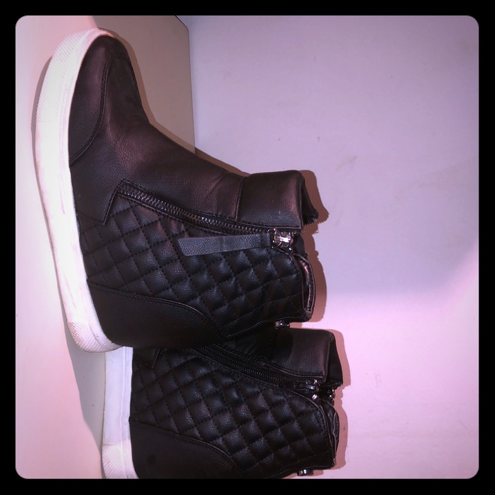 Black Wedge boots